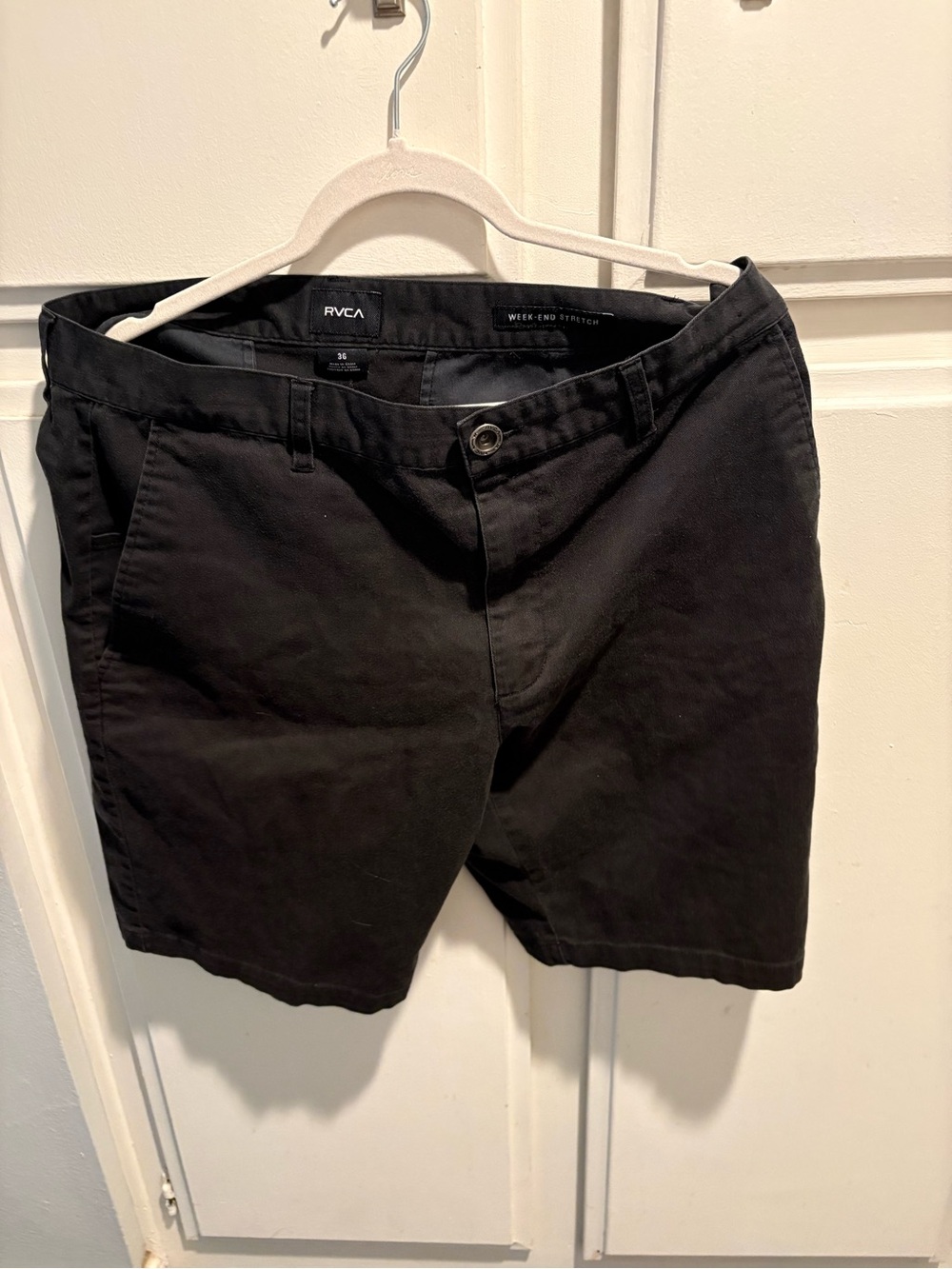 RVCA Black Flat-Front Men’s Shorts